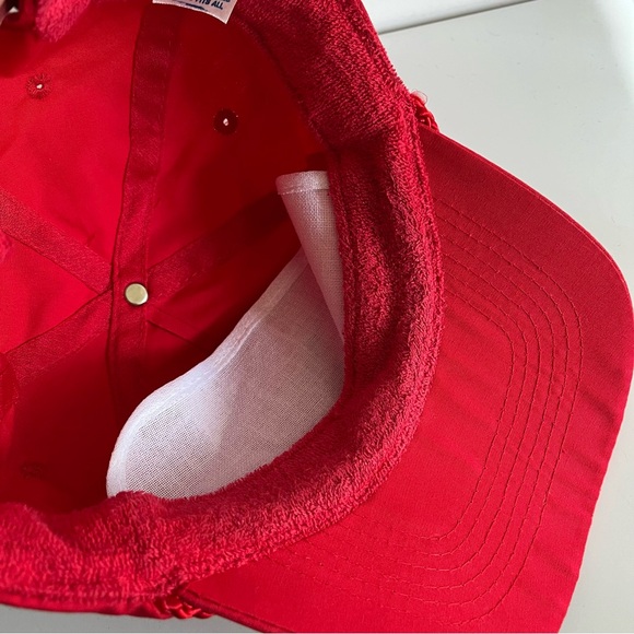 Vintage KC Brand SANTA ROSA Leather Adjustable Strapback Rope Hat Cap Red - Picture 8 of 9